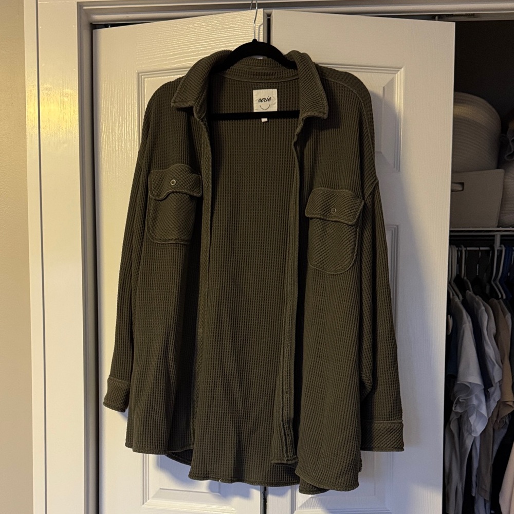 Aerie waffle oversized shirt